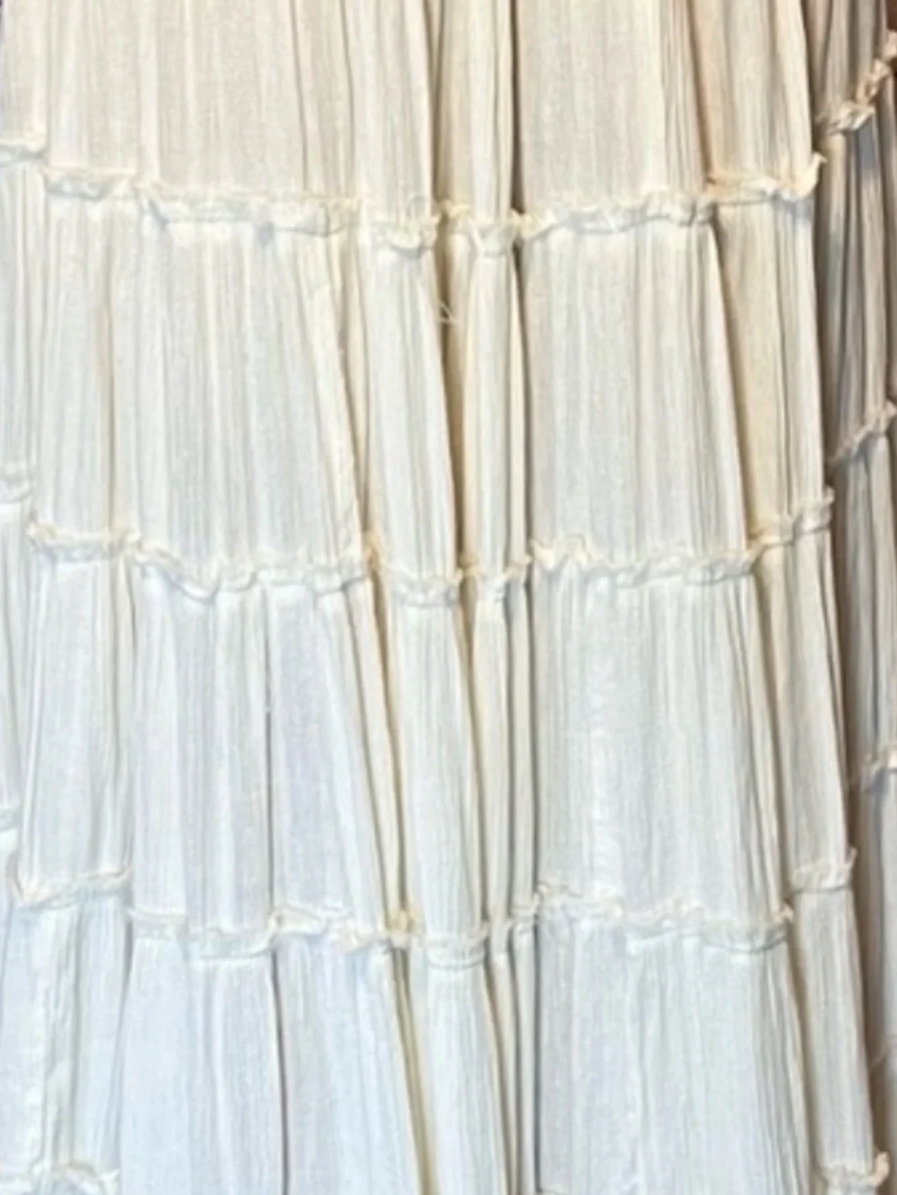 Denim & Supply Ralph Lauren Cream Tiered Maxi Skirt